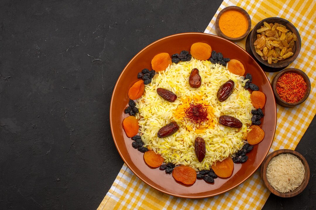 Aromatic Omani Majboos rice dish with spices
