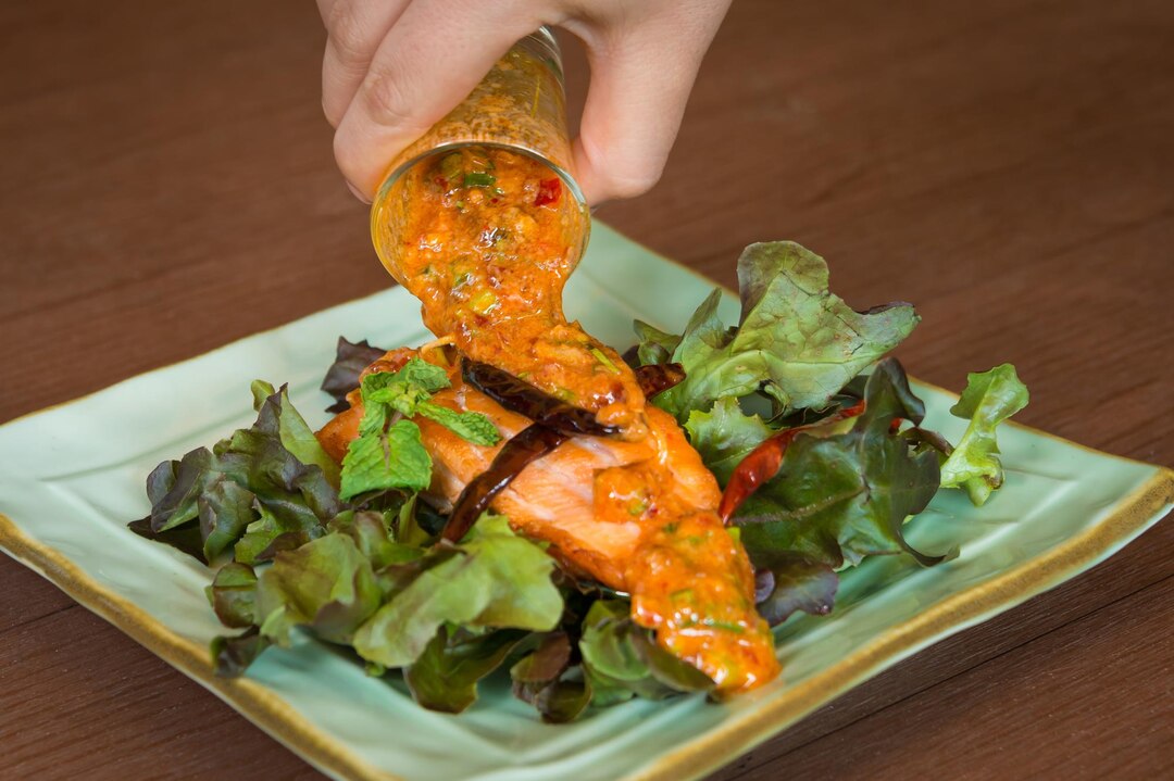 Fresh Mashuai grilled fish with authentic Omani spice marinade